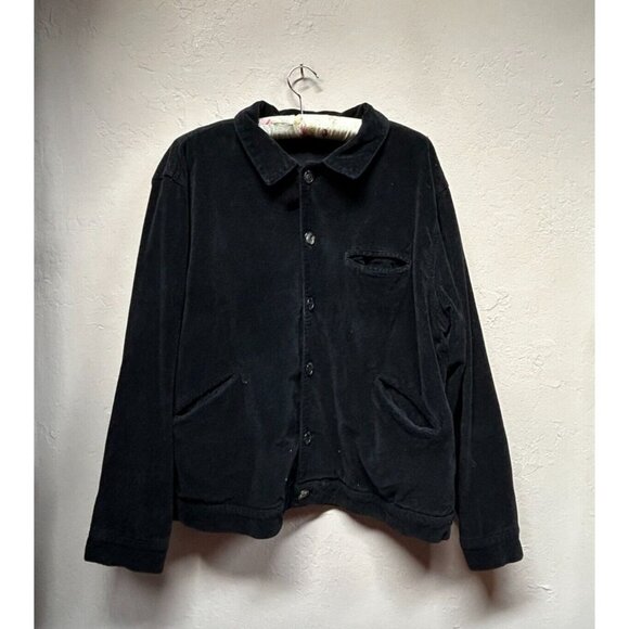 CP Shades Womens Long Sleeve Black Button Down Shirt Medium Pre-Shrunk Cotton